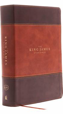KJV The King James Study Bible Full Color Brown Dark Brown Leathersoft 9780718079826