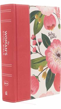 NKJV Woman's Study Bible Full Color Pink Floral Hardcover 9780718086824