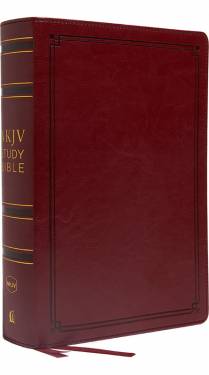 NKJV Study Bible 2 color Crimson Leathersoft 9780785220602