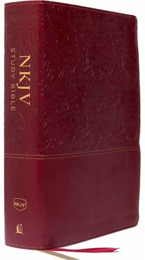 NKJV Study Bible Full-Color Cranberry Leathersoft 9780785220688